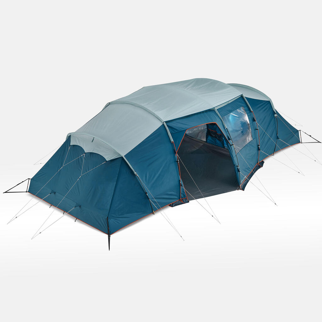 Camping tent with poles - Arpenaz 8.4 - 8 Person - 4 Bedrooms