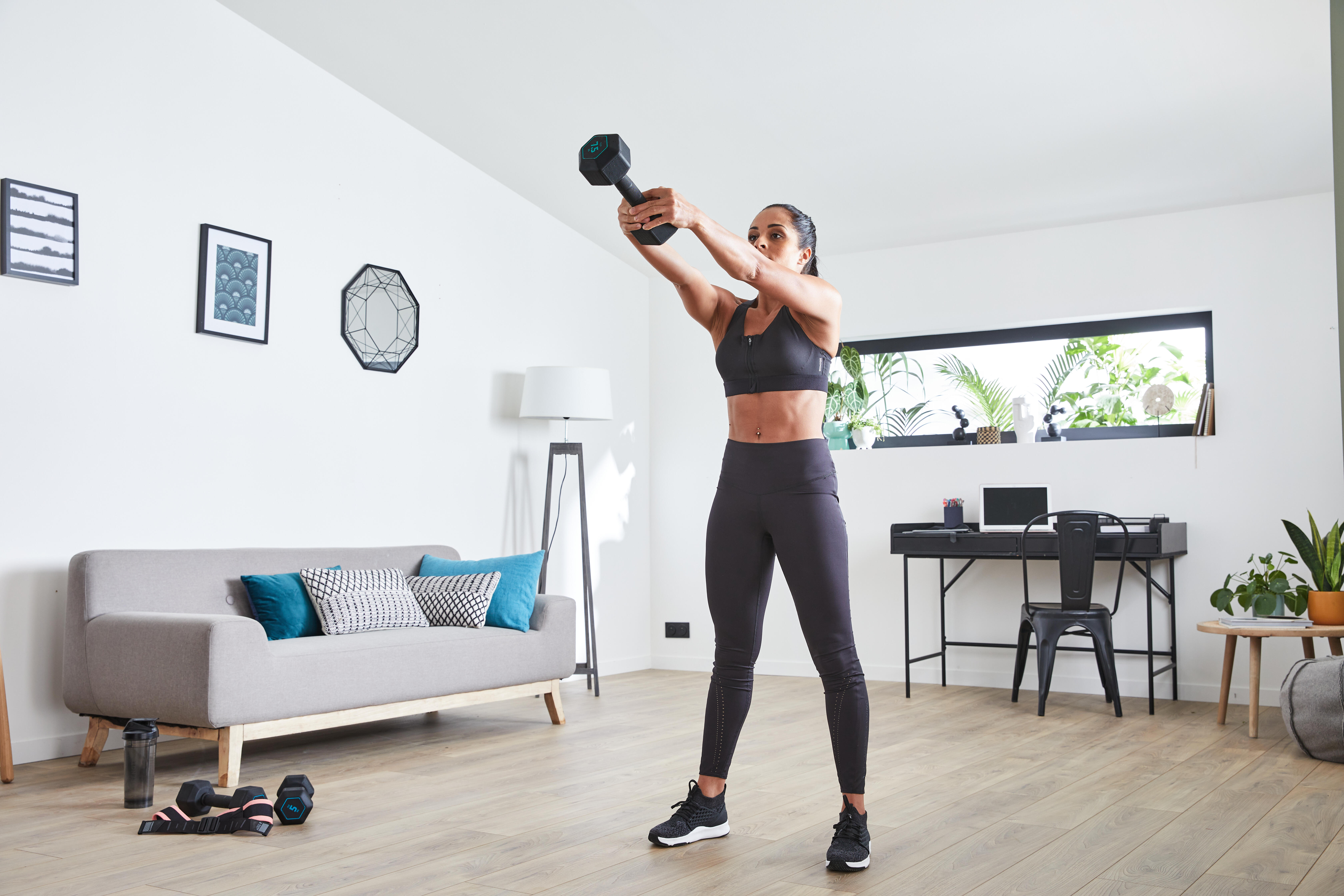 5 kg Cross-Training Hex Dumbbell - Black - CORENGTH