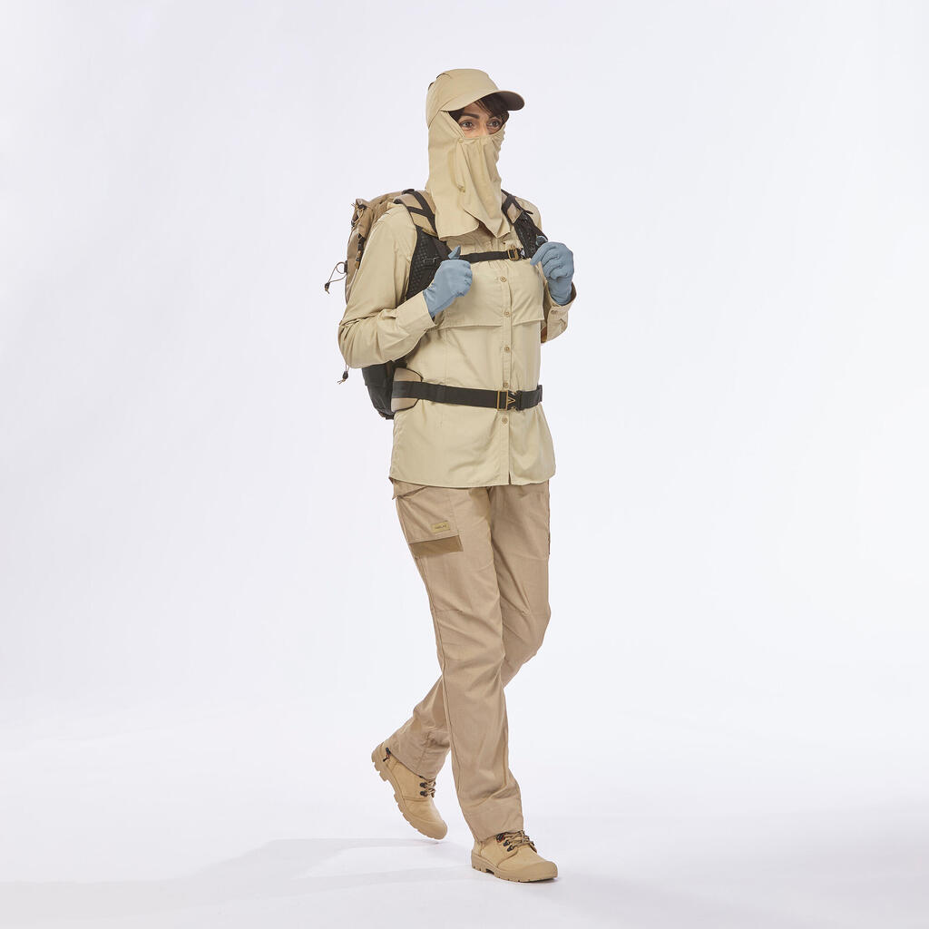 Women's Travel 900 Desert Trekking Long-Sleeved UV Protection Shirt 