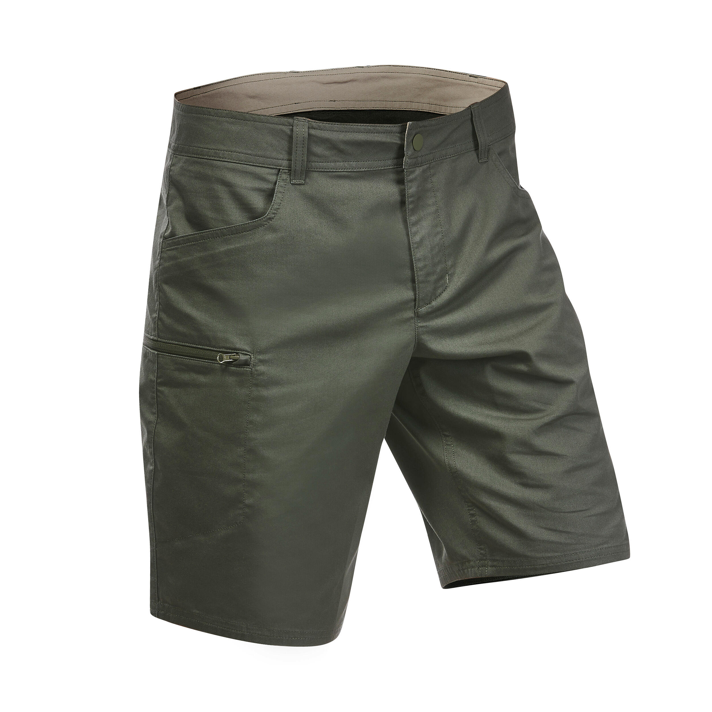 Men Light Cargo Shorts Dark Olive - NH500-image-5