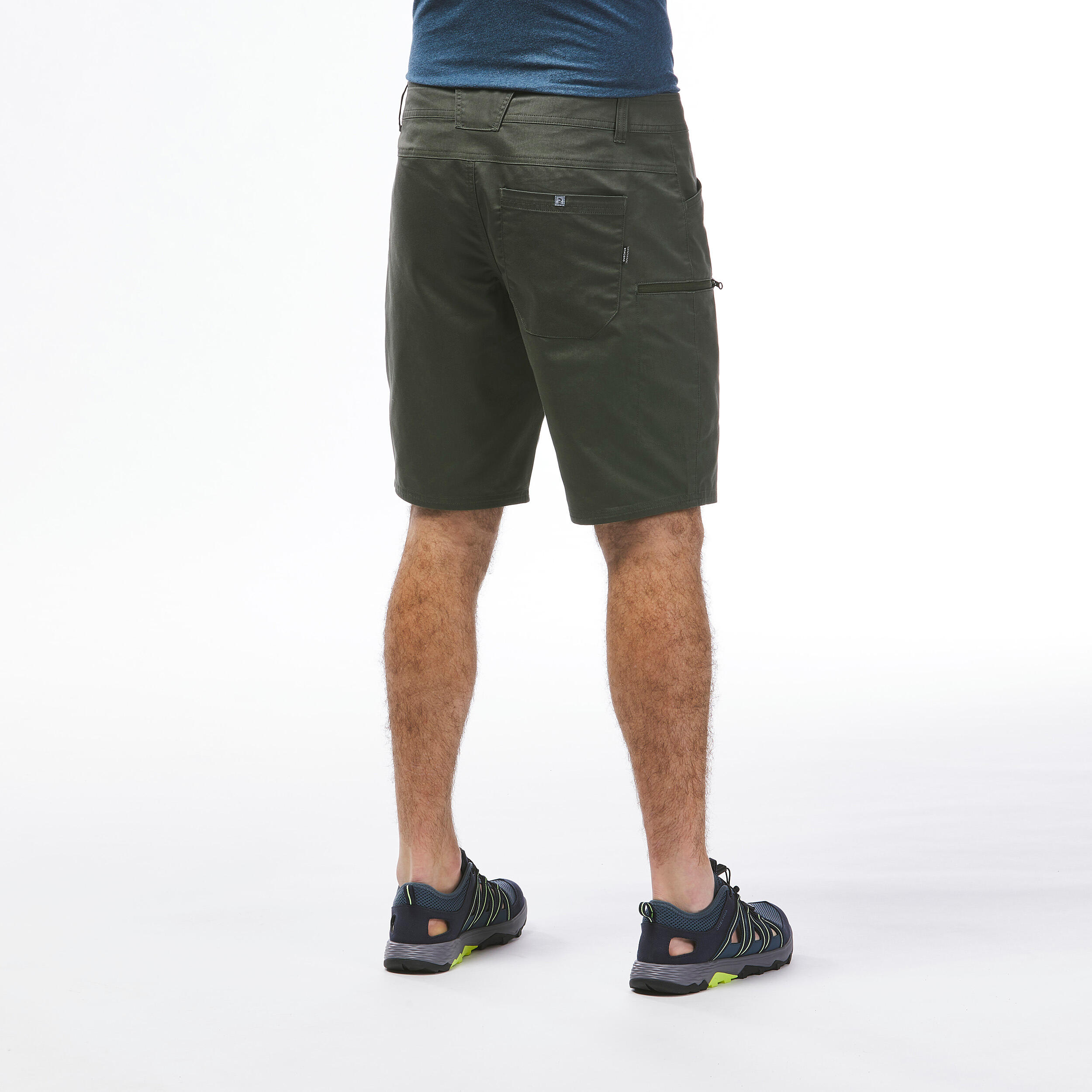 Men Light Cargo Shorts Dark Olive - NH500