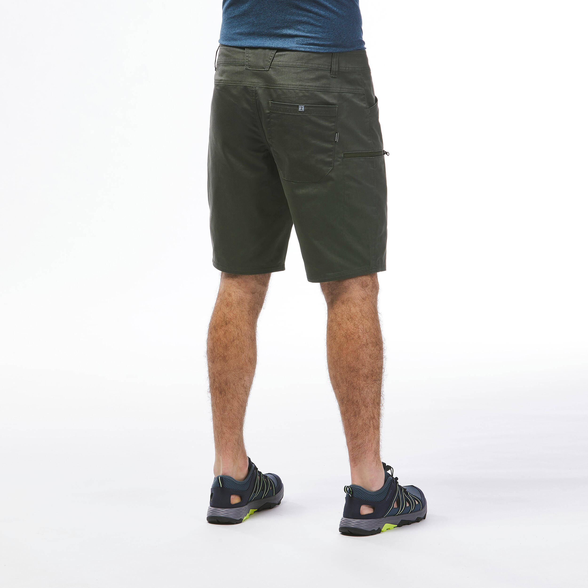 Men Light Cargo Shorts Dark Olive - NH500 -  2