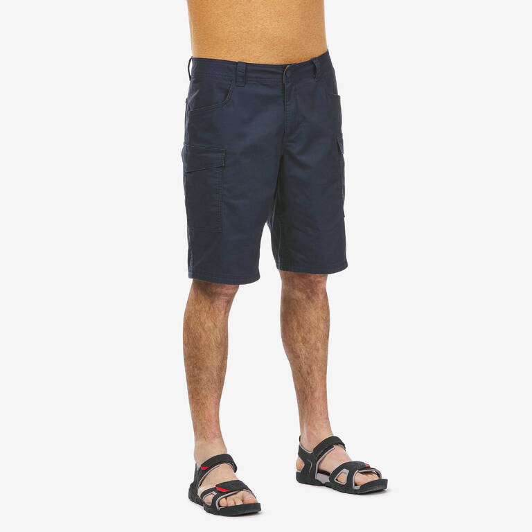 Men Durable Cargo Shorts Blue - NH550