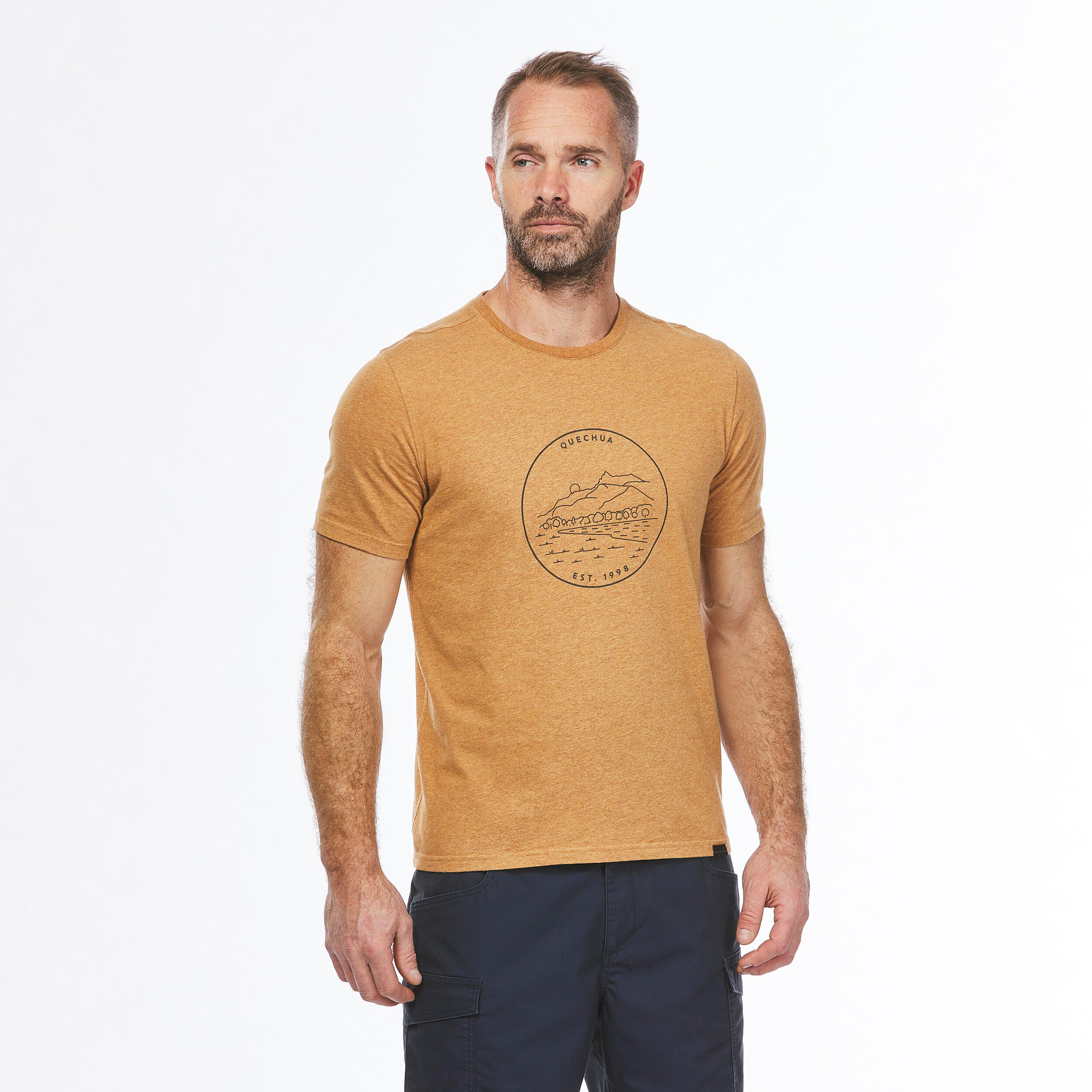 Men's Hiking T-shirt NH100 1/4