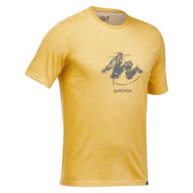 T-shirt trekking uomo NH100 giallo ocra