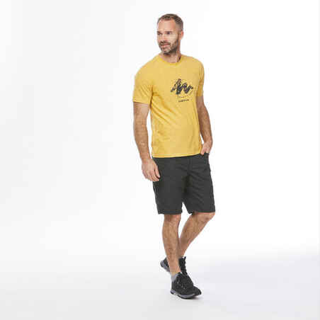 Camiseta de senderismo Hombre - NH100 - Ocre