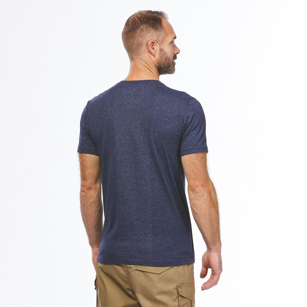 Camiseta Hombre senderismo  NH550 Fresh - azul