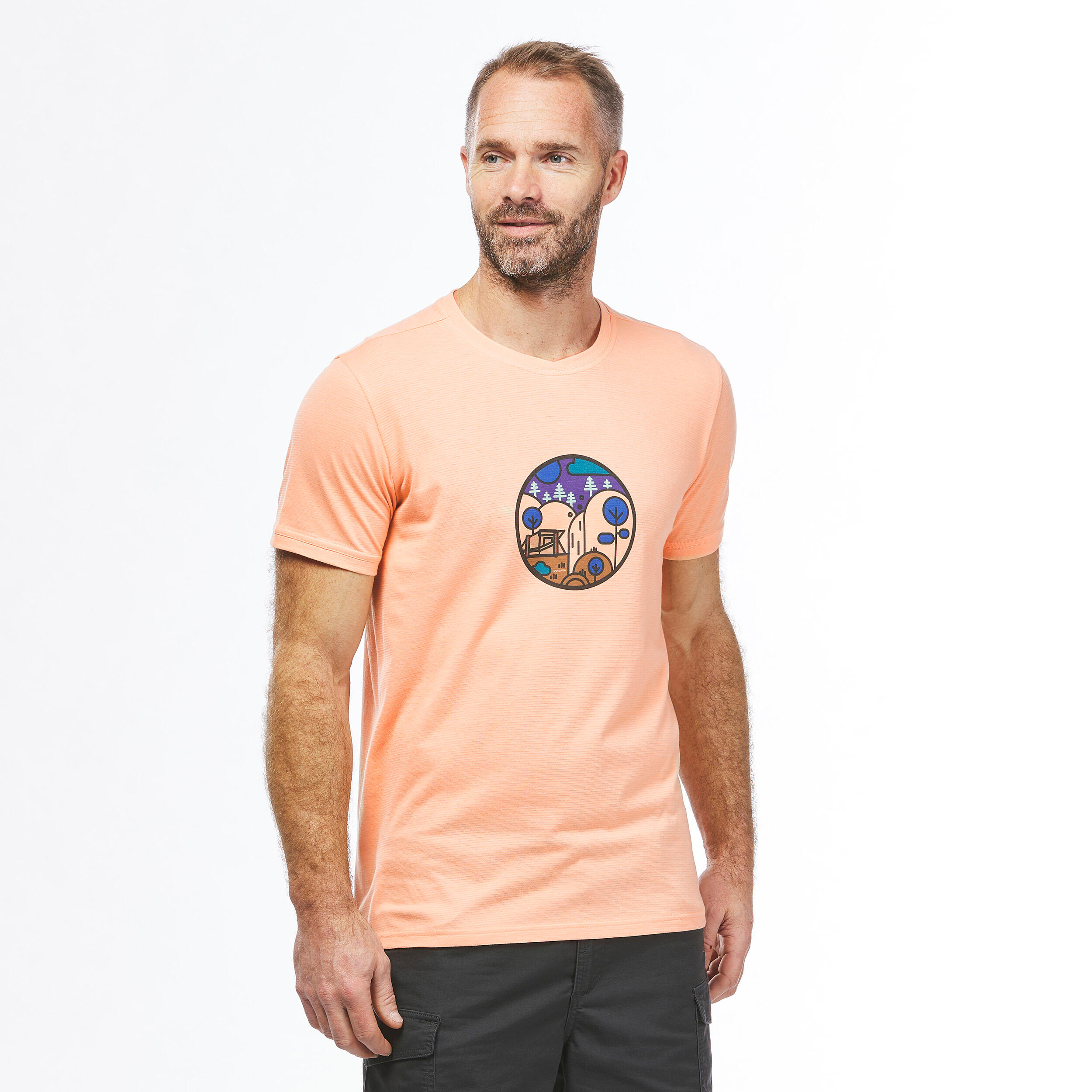 Men's Hiking T-shirt - NH550 Fresh 3/6