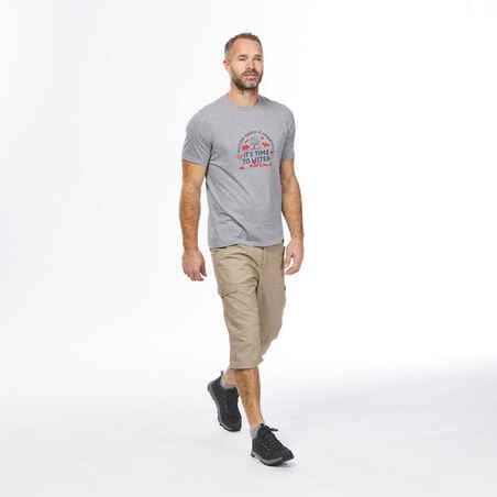חולצת טיולים לגברים NH500 - אפור