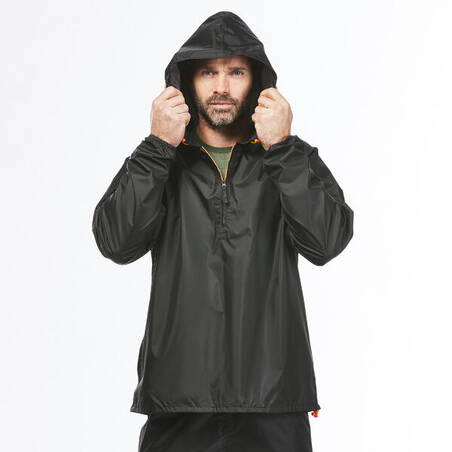 Jas Hujan Hiking Rain-Cut Pria - Hitam