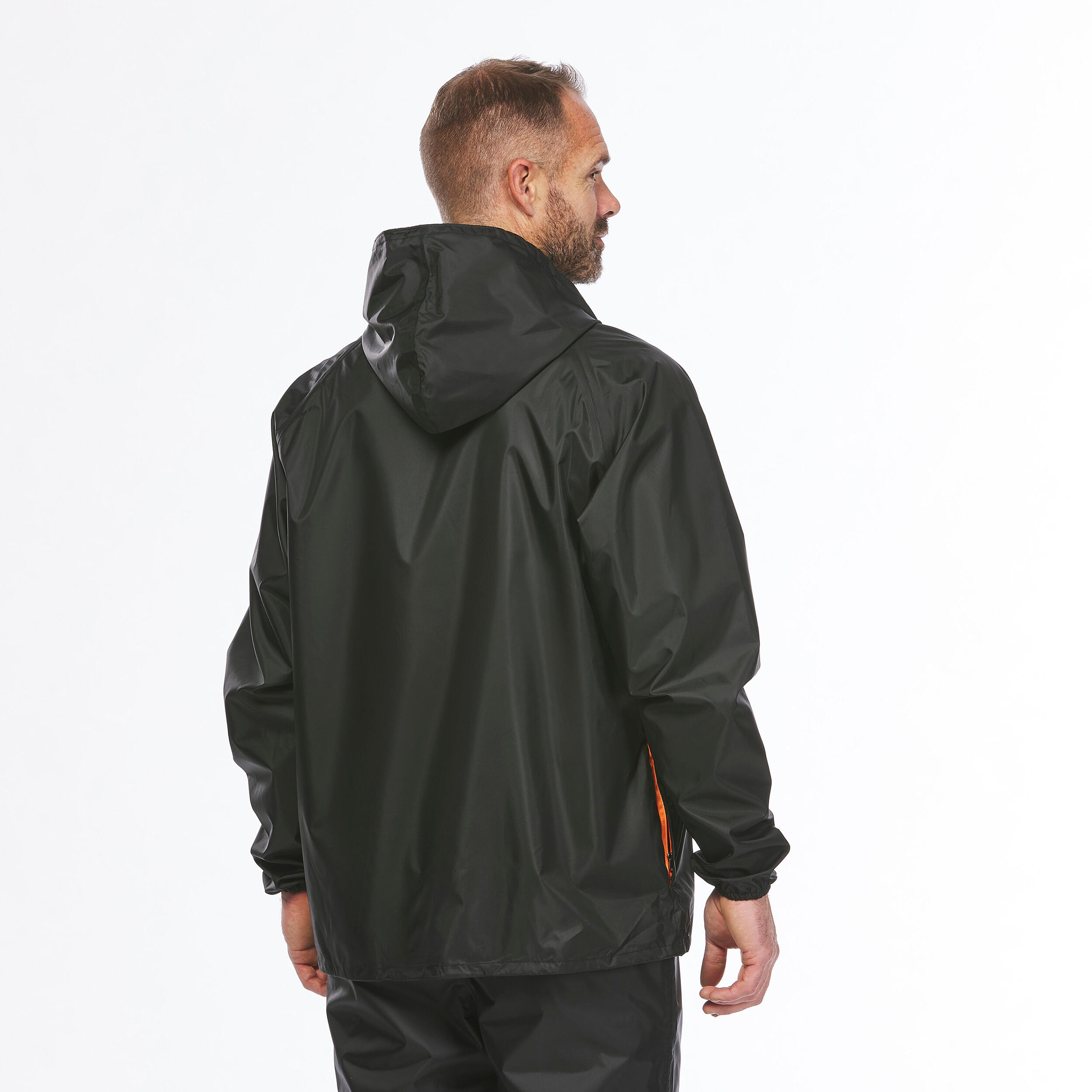 Imperméable à demi-glissière homme – Raincut noir - QUECHUA