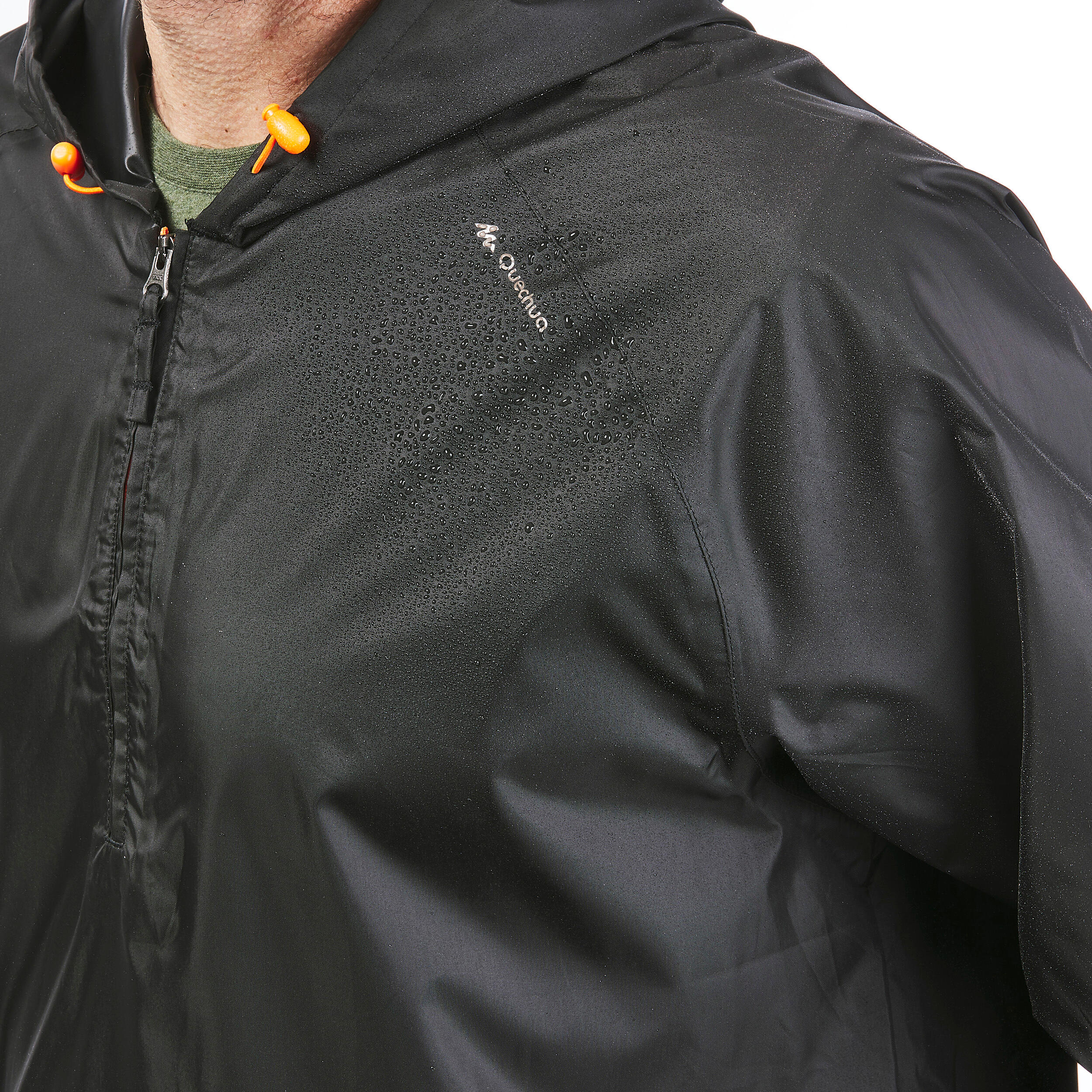 Imperméable à demi-glissière homme – Raincut noir - QUECHUA