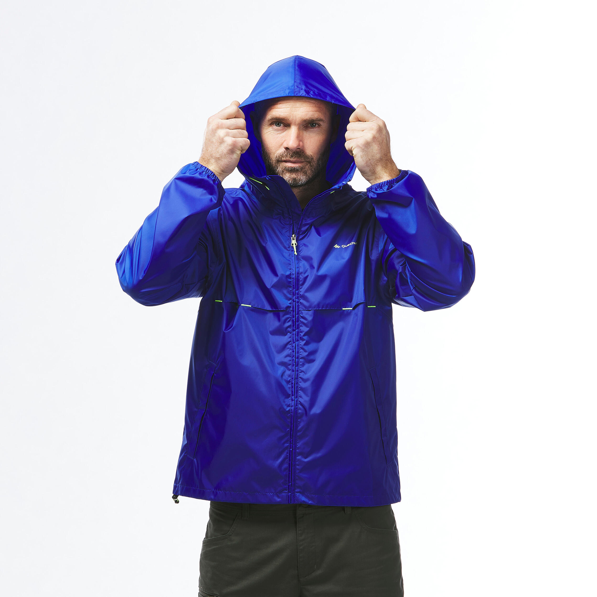 Men's Windproof and Water-repellent Hiking Jacket - Raincut Full Zip 7/9