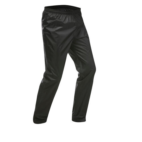 Sur-pantalon Imperméable randonnée nature NH500 Protect noir homme