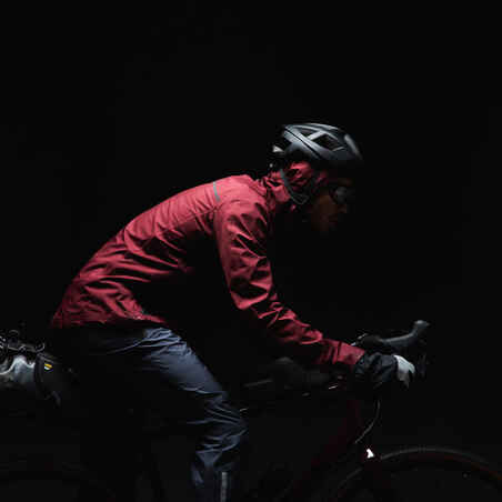 Cycling Rain Jacket Gravel - Burgundy