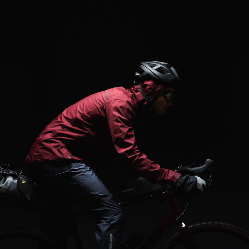 VESTE PLUIE VELO GRAVEL bordeaux