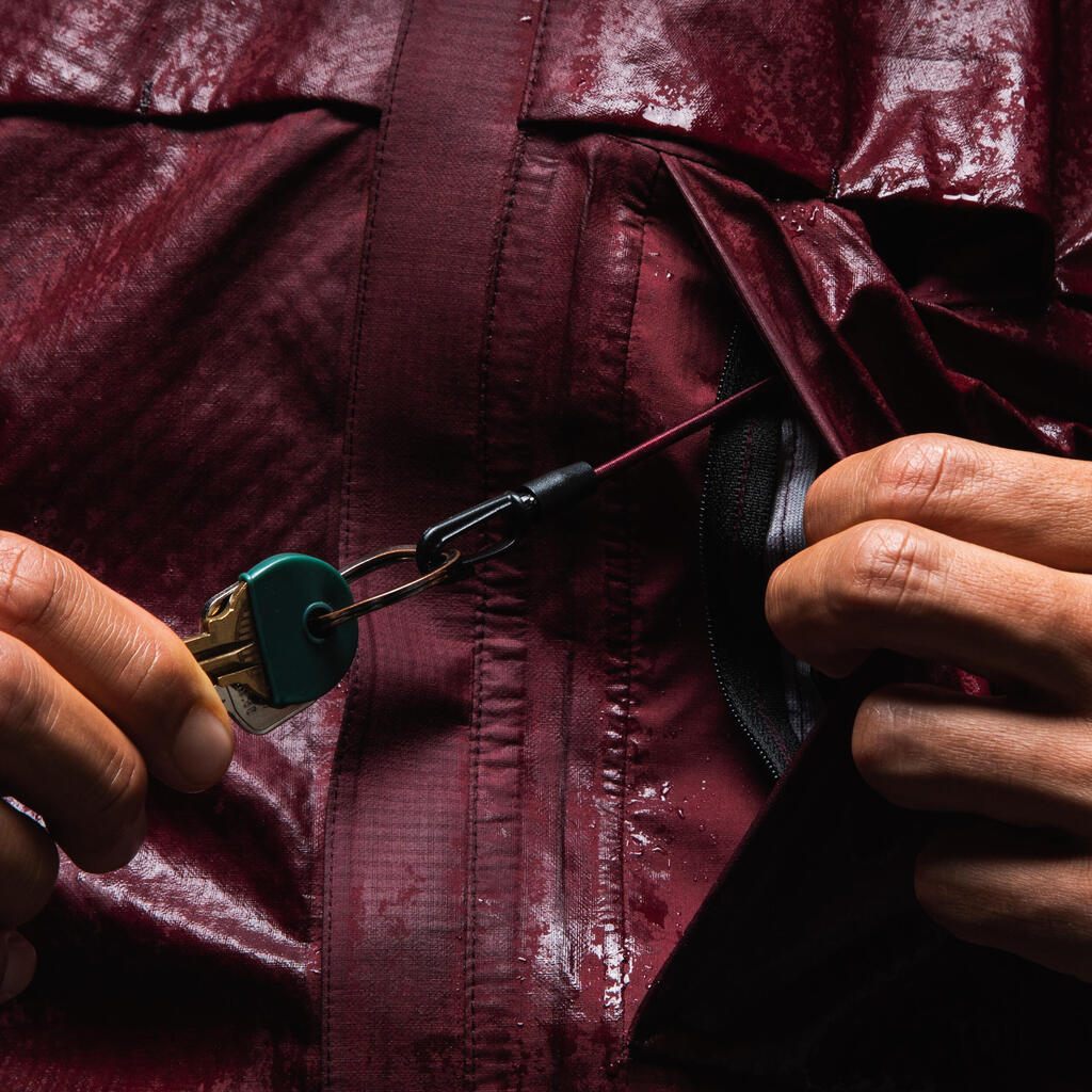 Cycling Rain Jacket Gravel - Burgundy