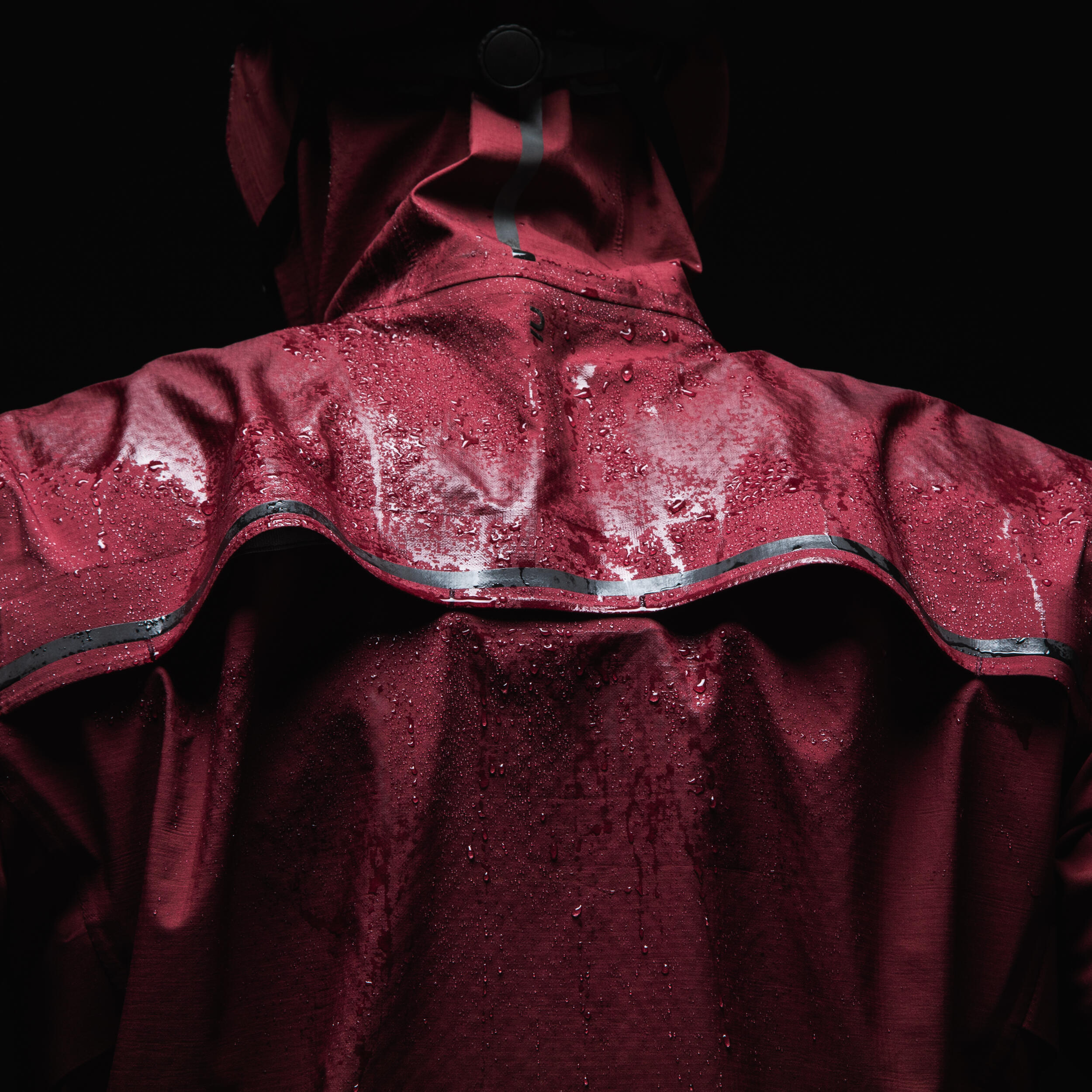 Cycling Rain Jacket Gravel - Burgundy 7/9