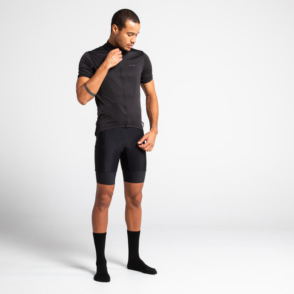 Men's Road Cycling Bib Shorts RC500 - Black