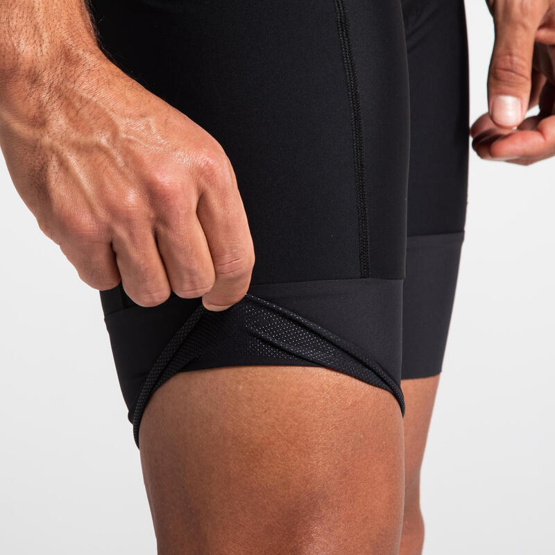 Culotte ciclismo corto con tirantes hombre Endurance negro