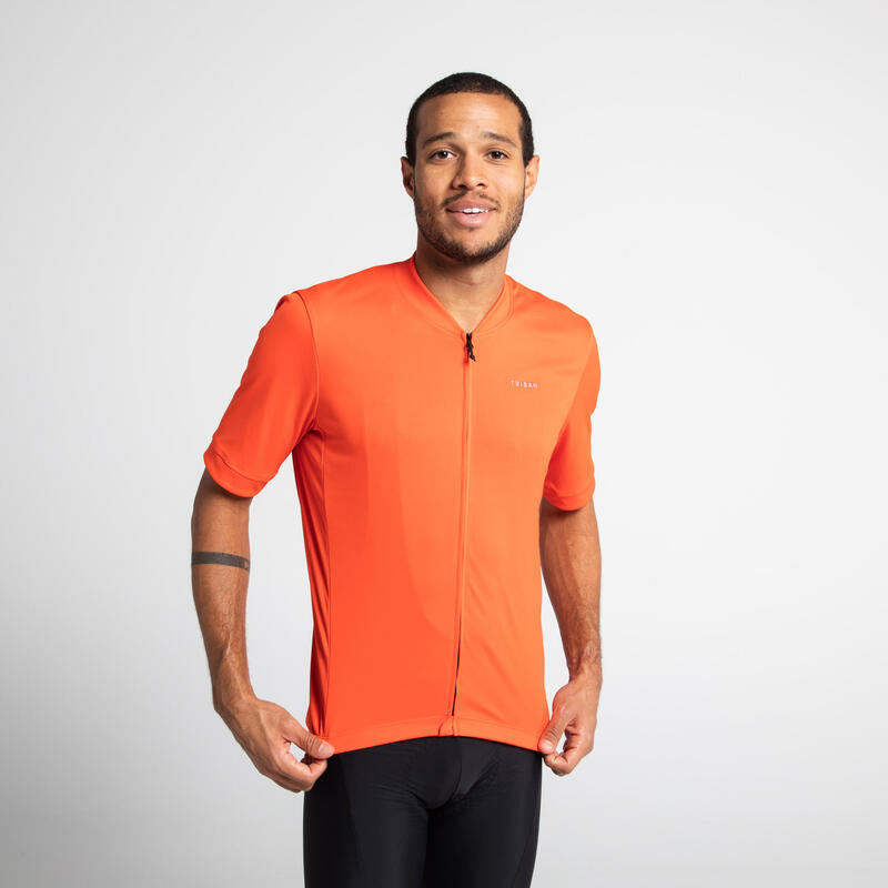 Zomer fietsshirt met korte mouwen voor heren RC100 rood