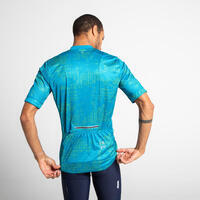 MAILLOT VELO ROUTE  MANCHES COURTES  ETE HOMME - RC100 TURQUOISE