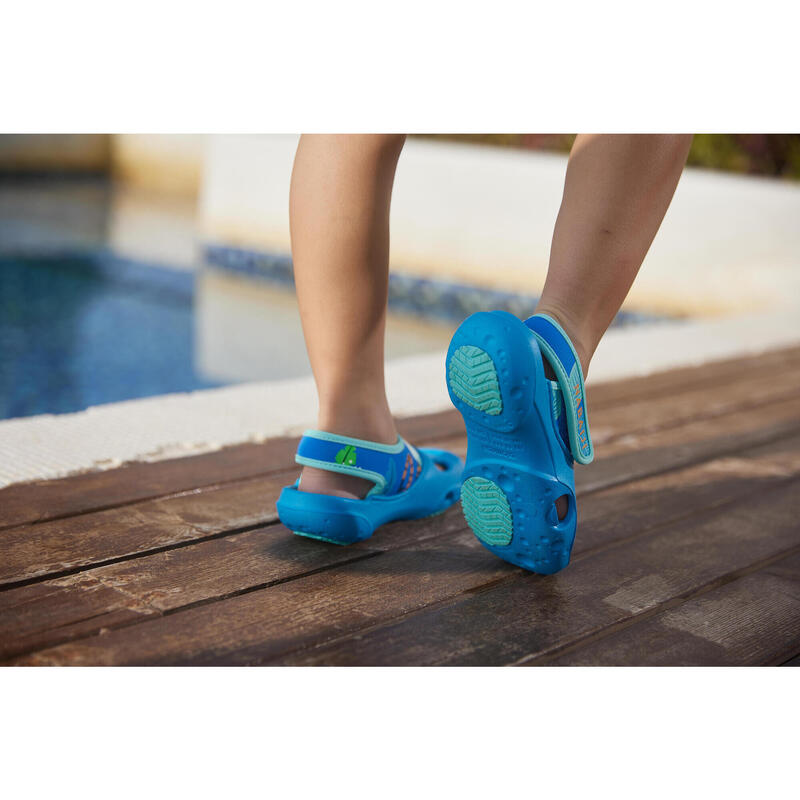 Bade-Clogs Kinder - 500 Tiger blau 