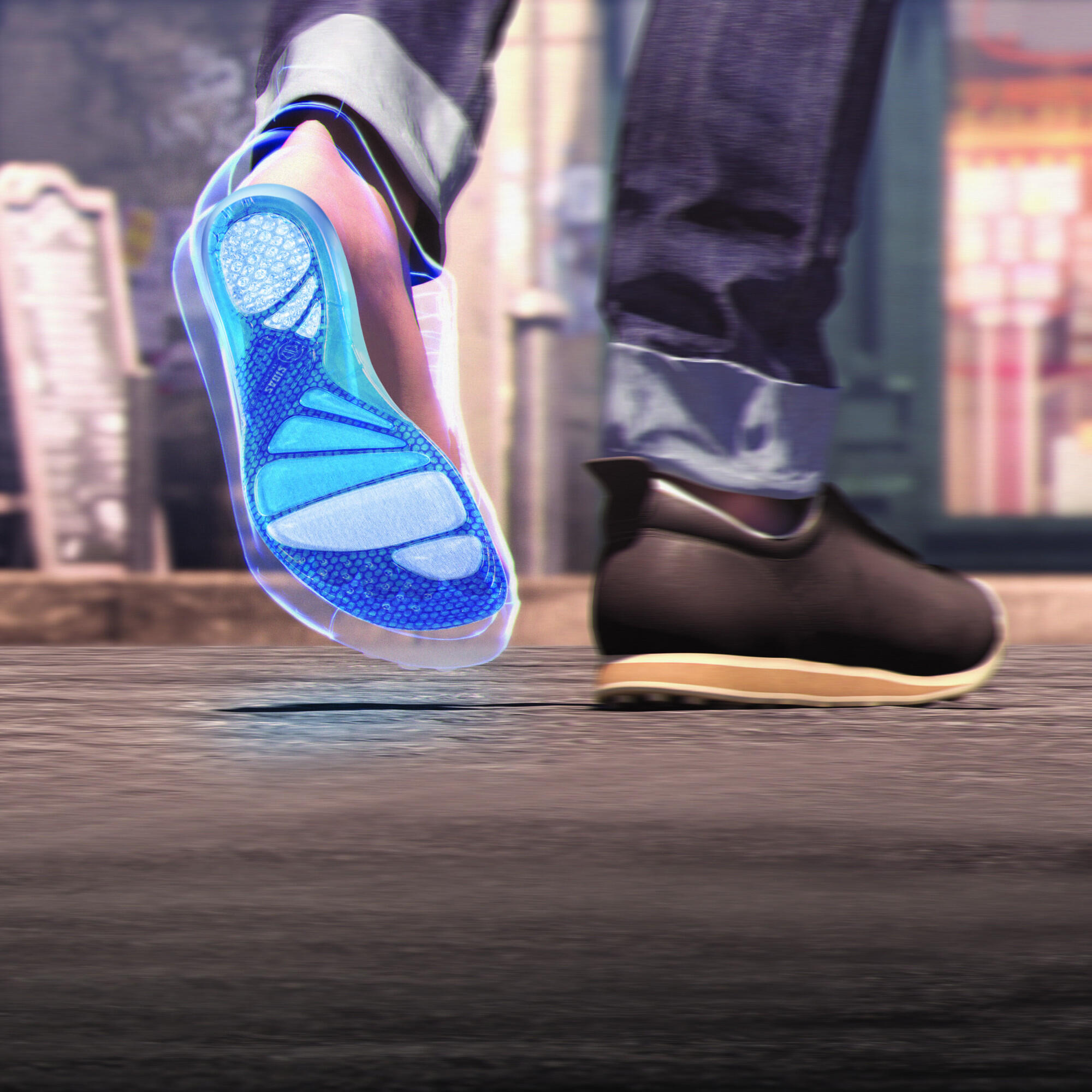 Semelles CUSHIONING GEL bleue 6/6