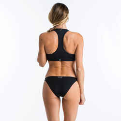 Black ALY swimsuit bottoms with elasticated thin edges
