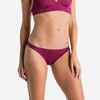 Women's Classic Swimsuit Bottoms with Thin Edges ALY - BURGUNDY