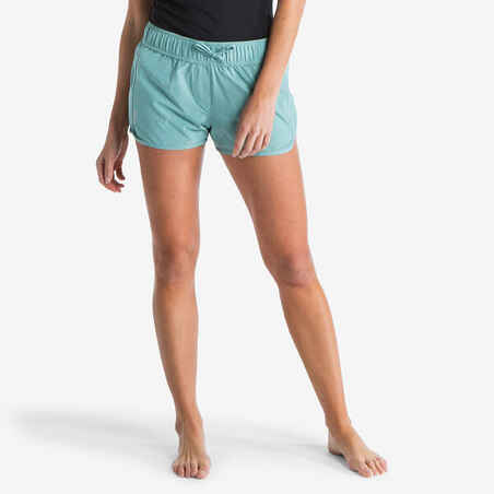 Boardshort surf femme TINI KAKI avec ceinture élastiquée et cordon de serrage