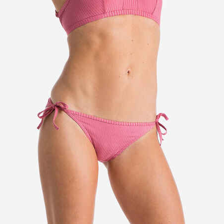 Gaćice ženskog kupaćeg kostima za surfanje Sofy na vezanje ružičaste