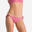 Braguita bikini Mujer surf lazos acanalada rosa