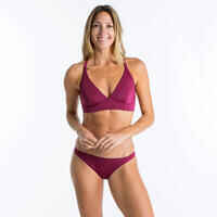 Women's Classic Swimsuit Bottoms with Thin Edges ALY - BURGUNDY