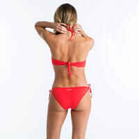 Bandeau Swimsuit Top with Removable Padded Cups LAURA - RED
