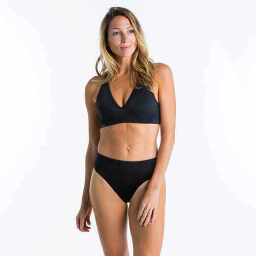 
      Ana Women's Surfing Crop Top Swimsuit Top Black
  