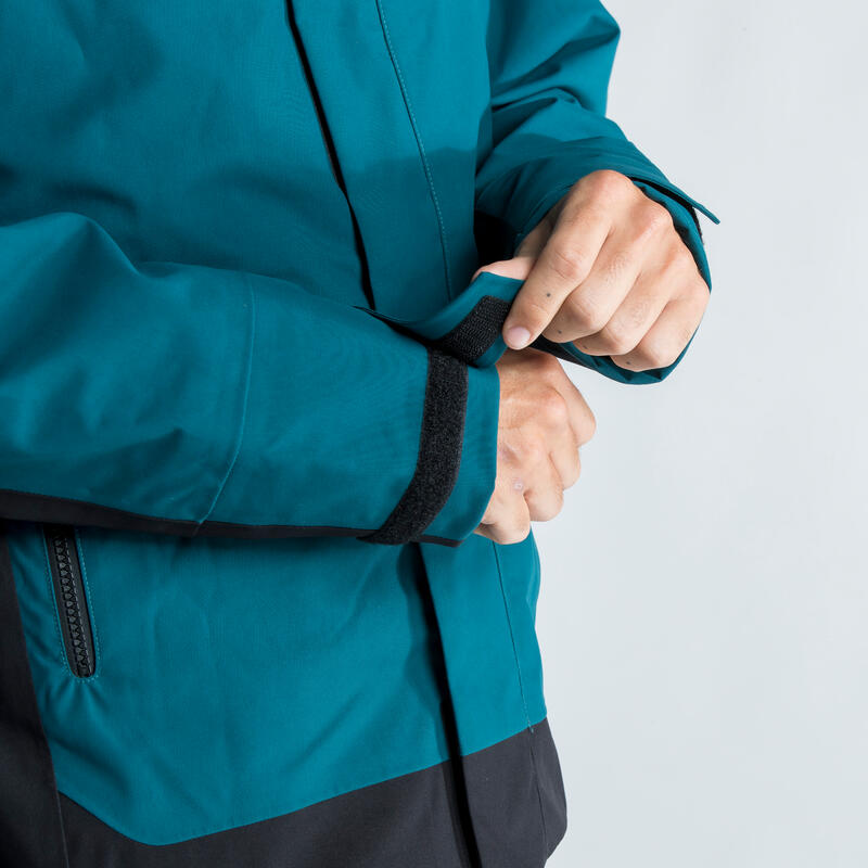 Blouson de voile - veste de pluie Sailing 500 Homme Pétrole jaune