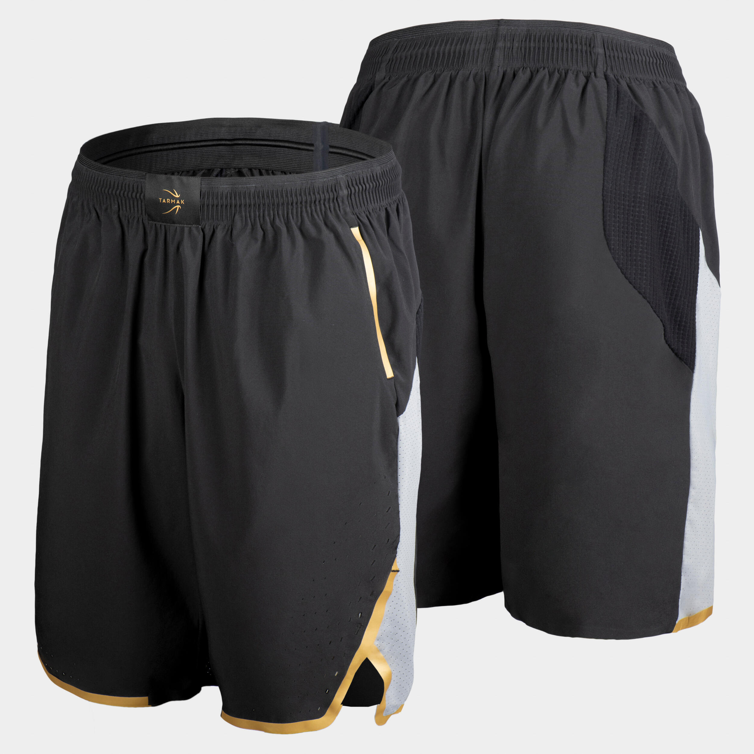 Men's Basketball Shorts SH900 - Black/Grey/Gold 3/3