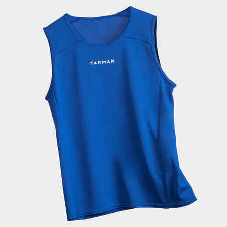 Boys'/Girls' Beginner Sleeveless Basketball Jersey T100 - Blue