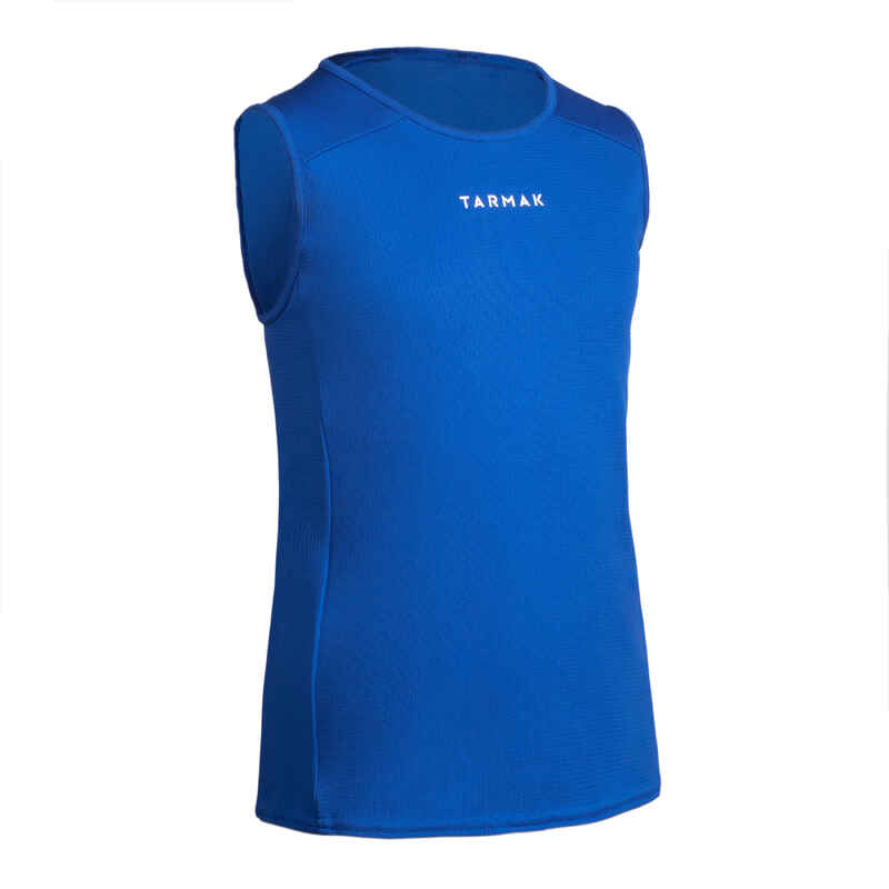 Basketballshirt Trikot ärmellos T100 Kinder Jungen/Mädchen blau Basketballshirt Trikot ärmellos T100 Kinder Jungen/Mädchen blau