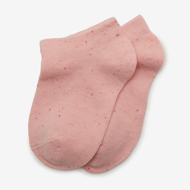 Lage sokken voor kinderen set van 5 basic roze/beige/blauw