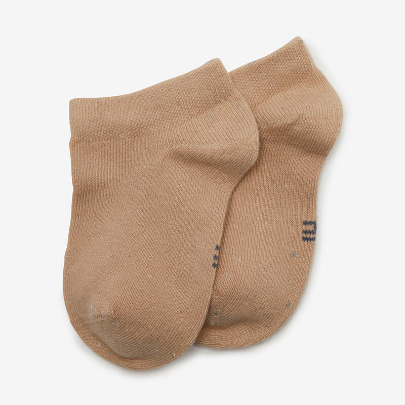 Lage sokken voor kinderen set van 5 basic roze/beige/blauw