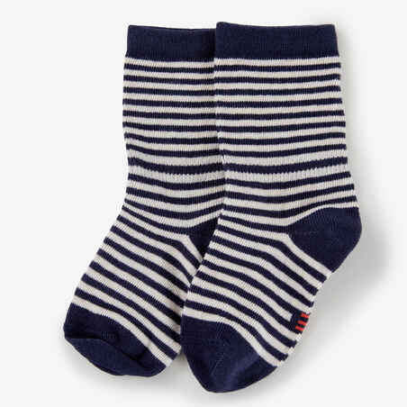 Vaikiškos vidutinio ilgio kojinės, 5 poros, mėlynos su raštais