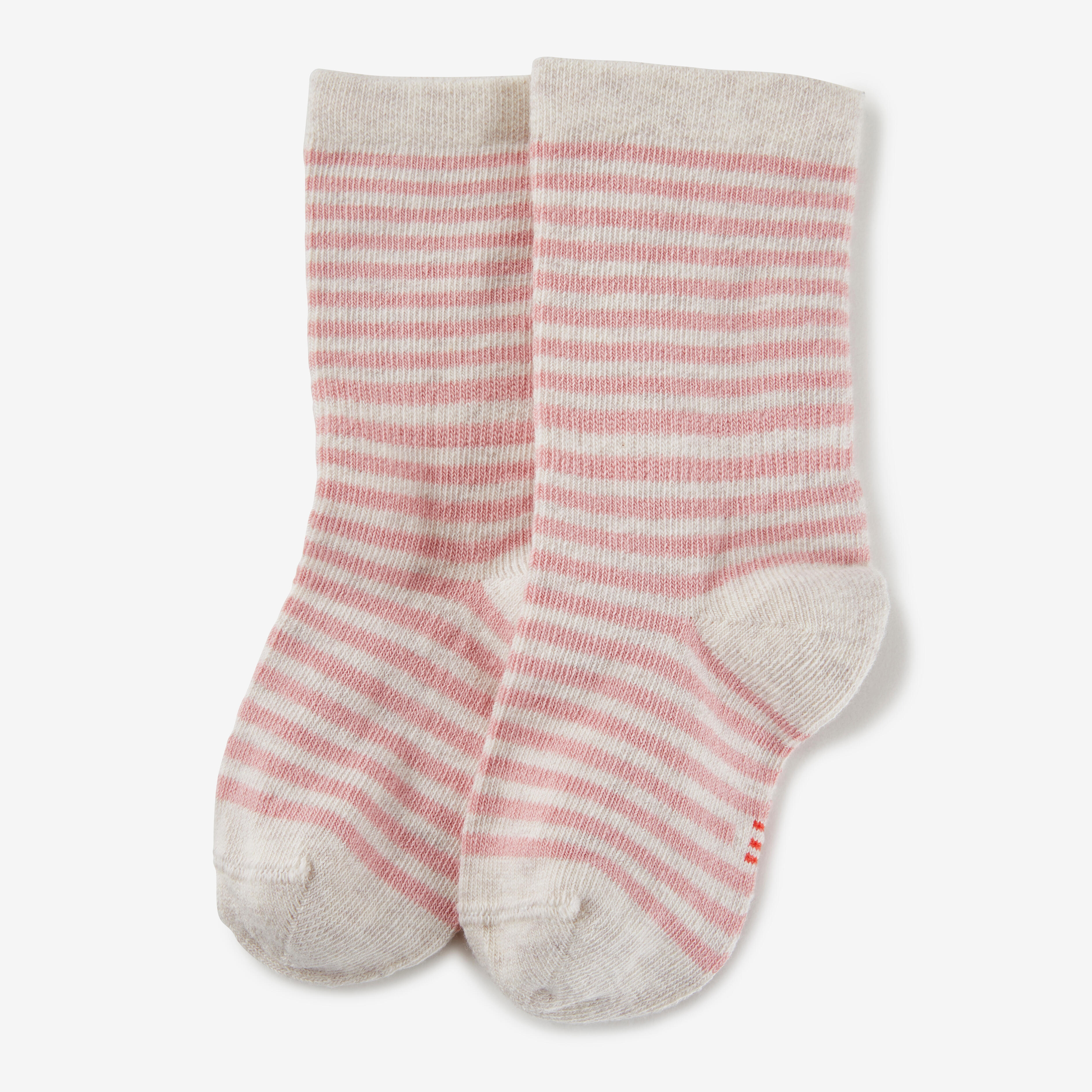 Kids’ Mid-High Socks 5-Pack - Old pink - Domyos - Decathlon