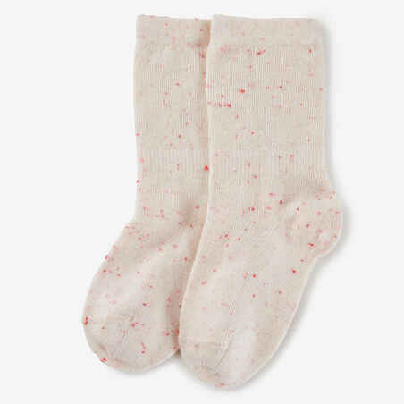 Kids' Mid-High Socks 5-Pack Basic - Pink with Pattern