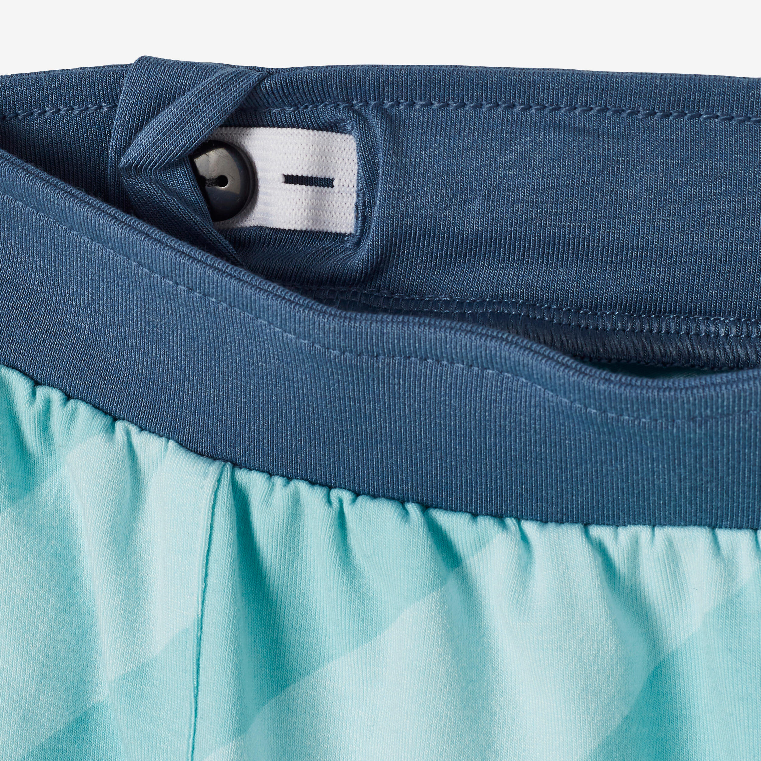 Kids' Breathable Adjustable Shorts 500 - Blue Stripes 6/8