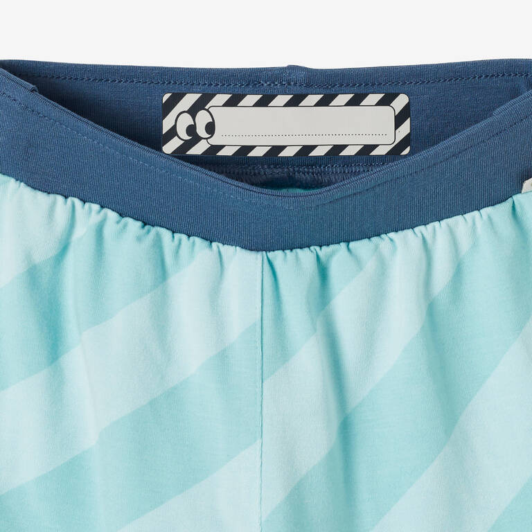 Kids' Breathable Adjustable Shorts 500 - Blue Stripes