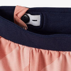 Kids' Breathable Adjustable Shorts 500 - Pink Stripes