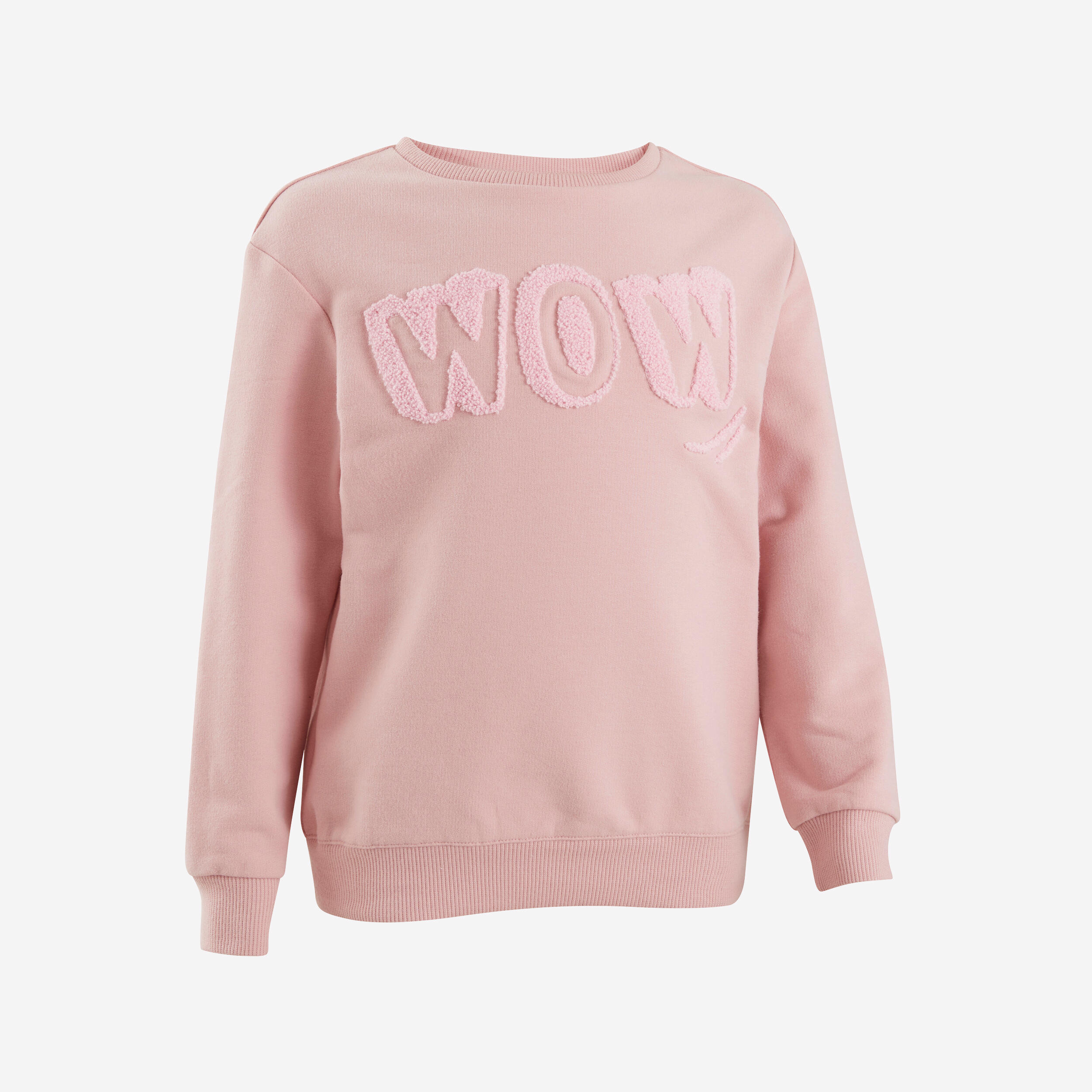 DOMYOS Kids' Sweatshirt Basic - Pink with Motifs