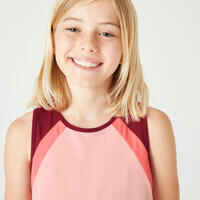 Girls' Breathable Tank Top S500 - Pink